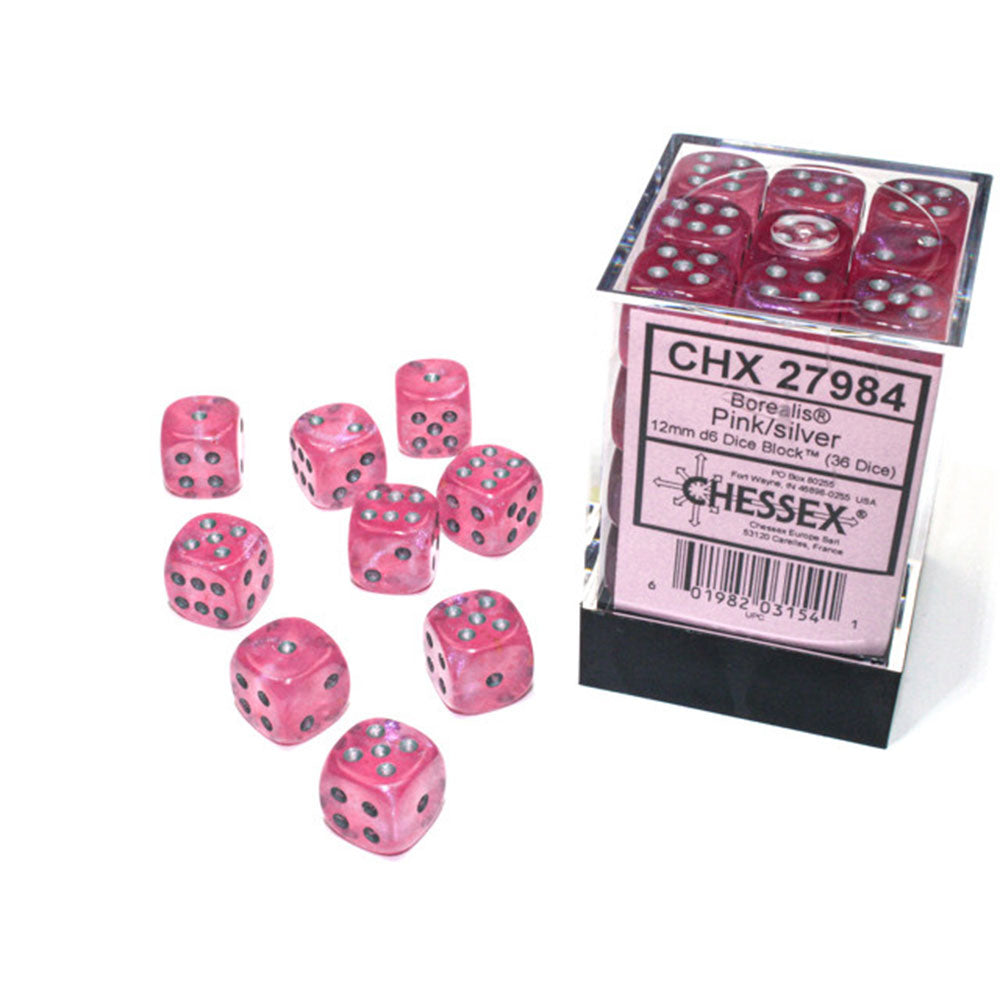 Borealis Chessex 12 mm D6 Bloque de dados luminario