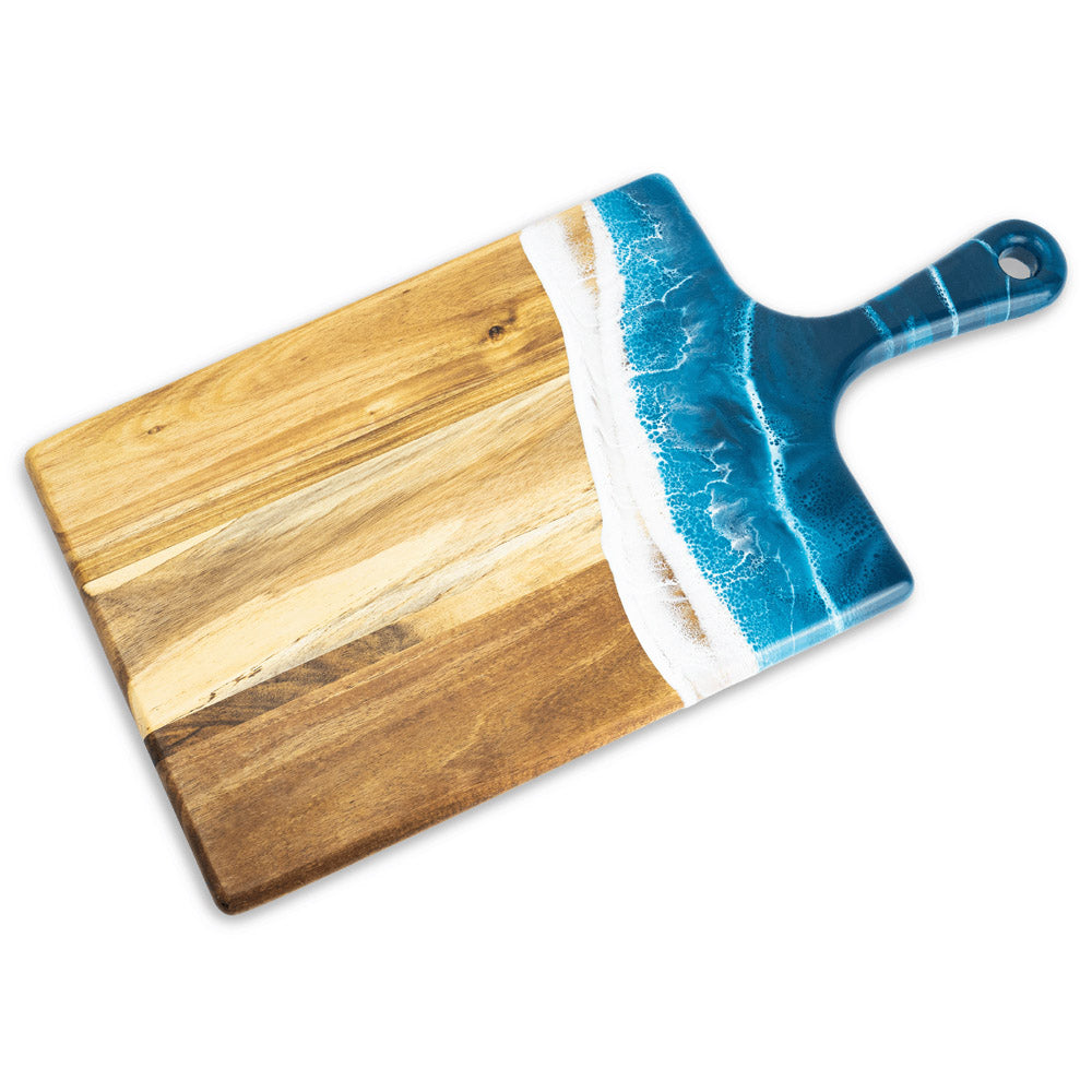 Ocean Vibes Acacia Resin Cheese Board