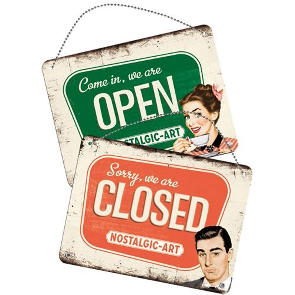 Nostalgic-Art Open/Closed Sign (15x20cm)