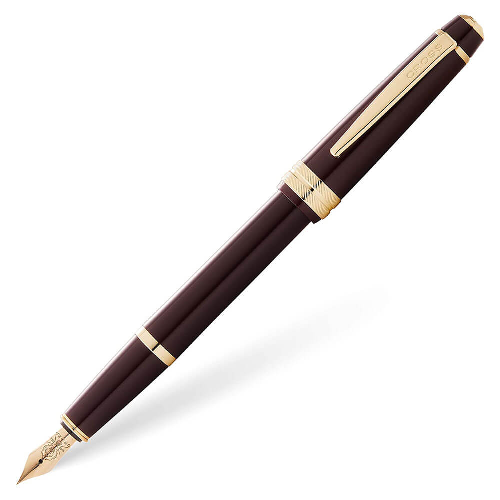 Bailey Light Gloss Fountain Pen (Bourgogne Red/Gold)