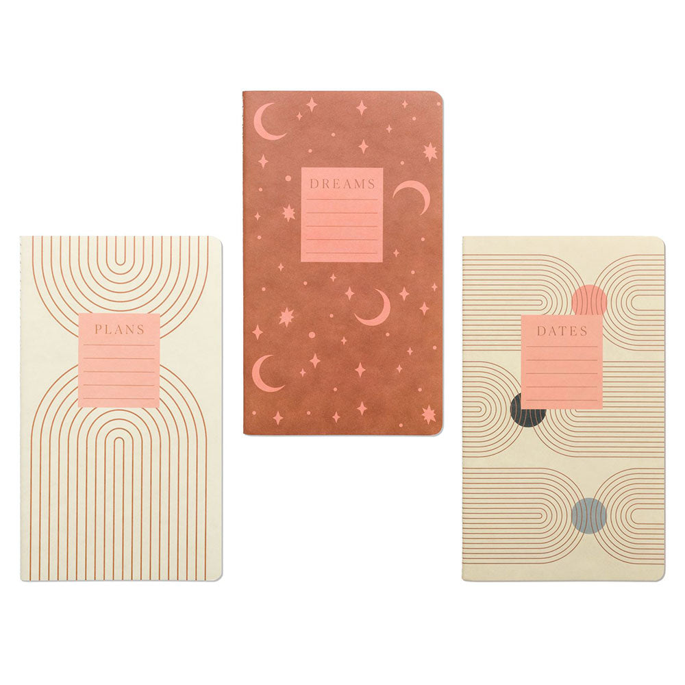 Stitch-Bound Notebook (set van 3)