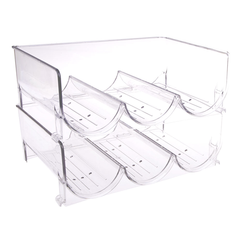 Bartender 6 Bottle 2-Tier Wine Rack (Clear)