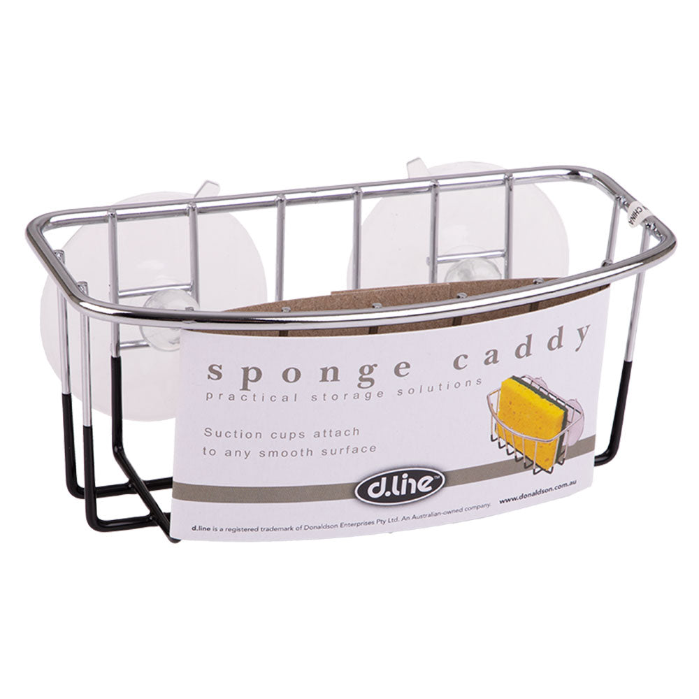 D.Line Sponge Caddy Chrome/PVC med sugekopper