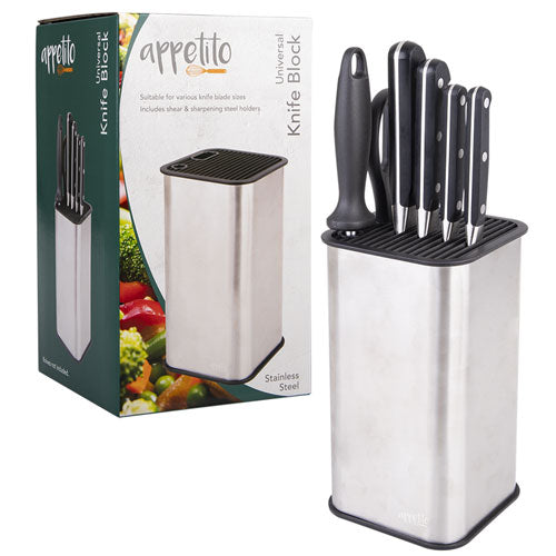 Appetito Square Universal Knife Block