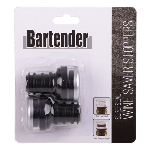 Bartender Sure-Seal Wine Saver Stoppers (Set of 2)