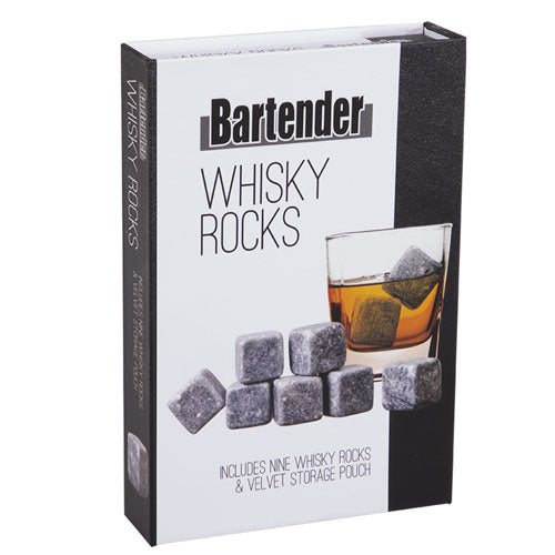 Bartender Whisky Rocks with Bag (Set of 9)