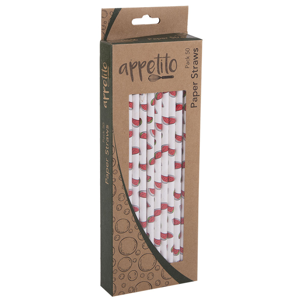 Appetito Paper Straws (Pack of 50)