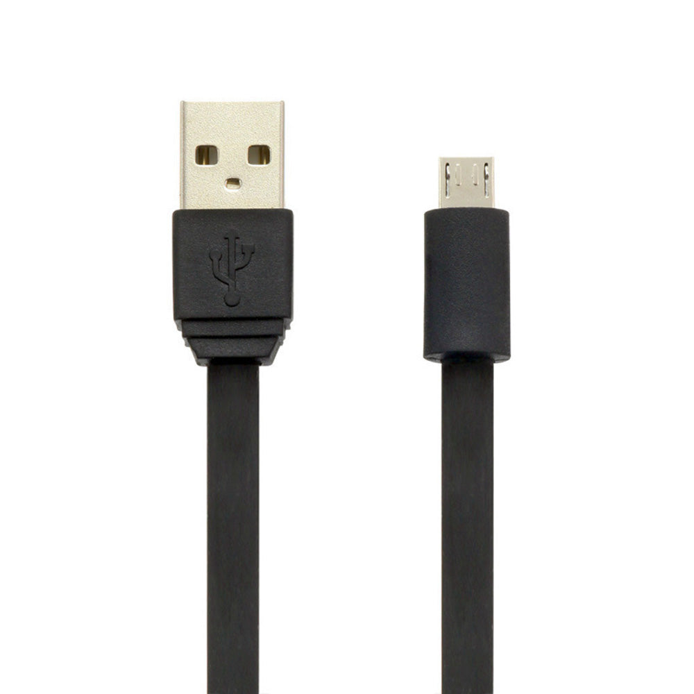 Moki flätad mikro-USB-synladdningskabel (svart)