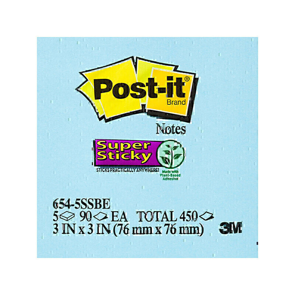 Post-it 76x76mm notas super pegajosas (caja de 4)