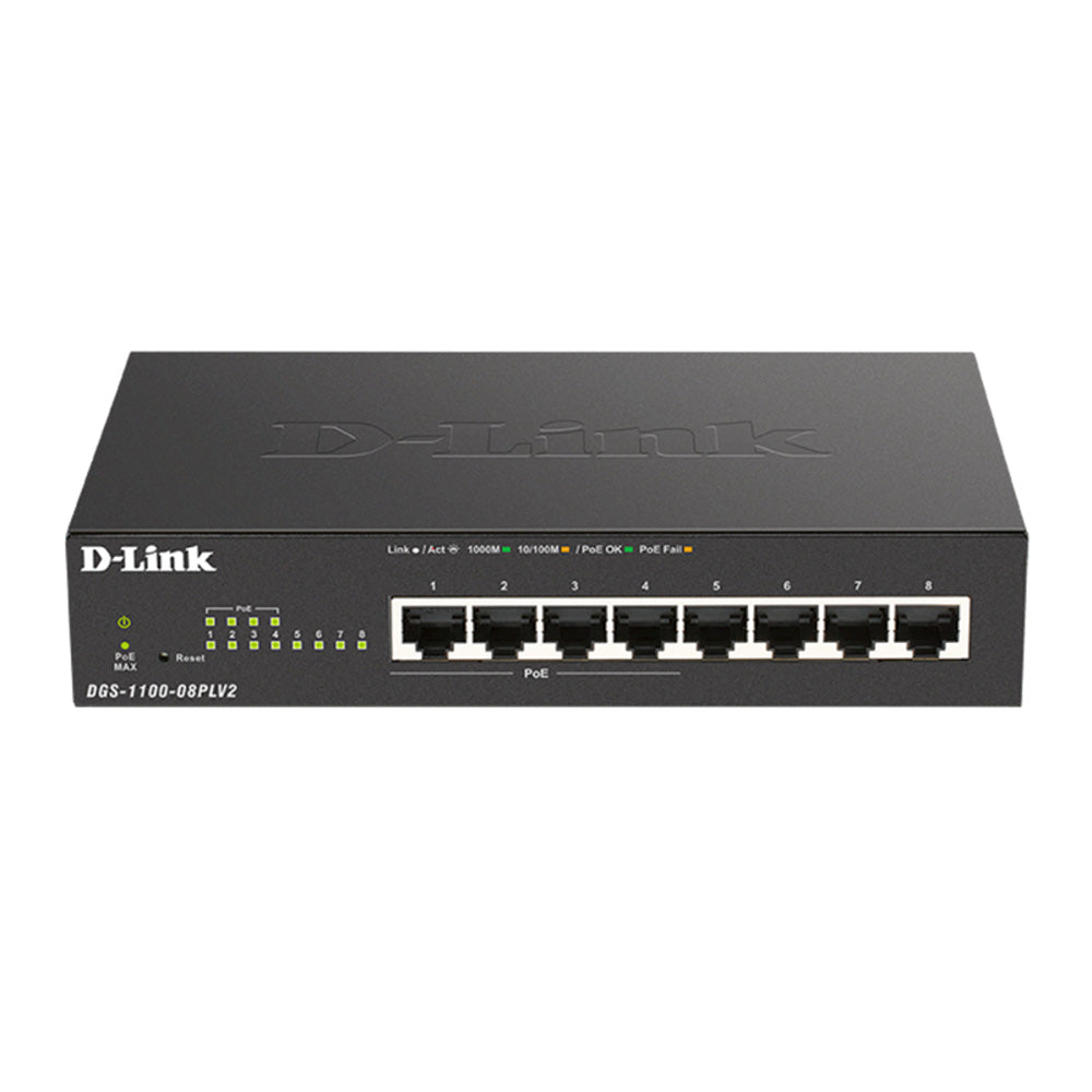 D-link 8-port gigabit smart administrert POE-bryter