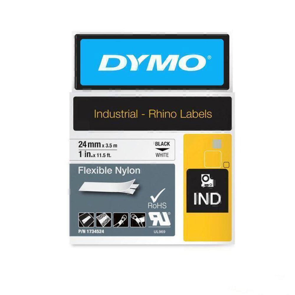 Étiquettes de rhinocéros industriels dymo 24 mm (blanc)