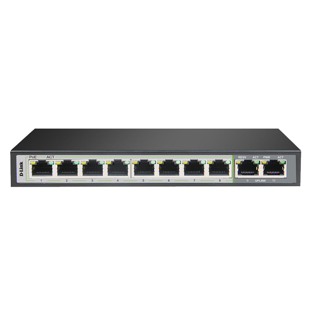 D-Link Gigabit Poe Switch med 2 uplink-porte