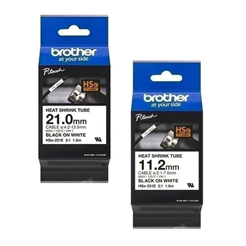 Brother Black on White Heat Shrink Tube