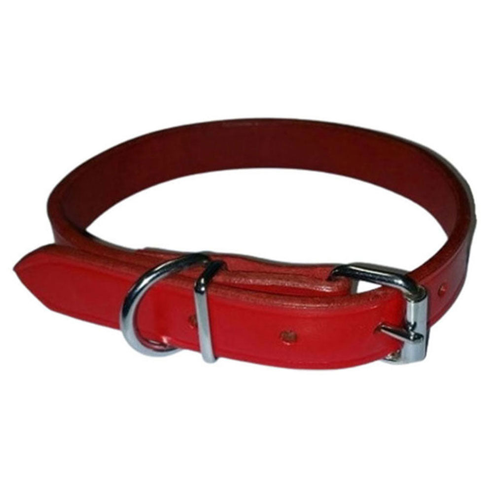 Leather Plain Collar (Red)