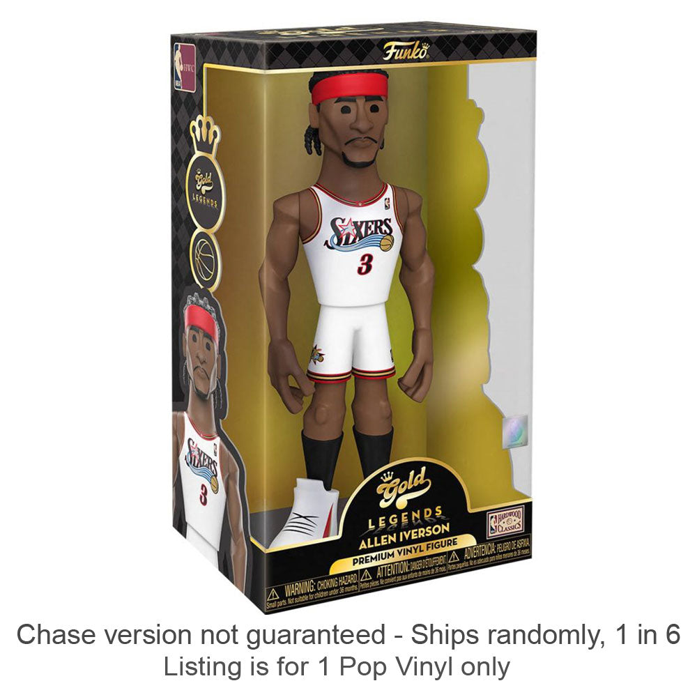 NBA: 76ers Allen Iverson Vinyl Gold Chase Schepen 1 op 6