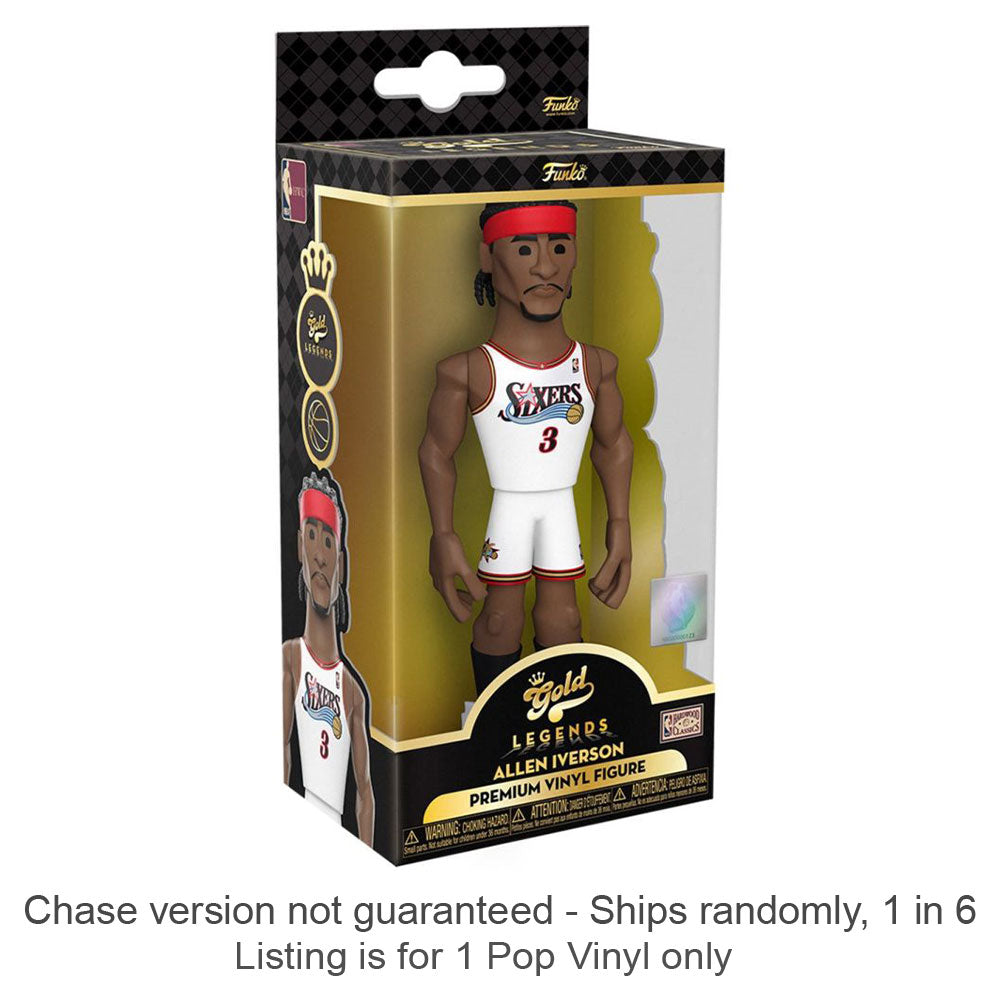 NBA: 76ers Allen Iverson Vinyl Gold Chase Ships 1 i 6