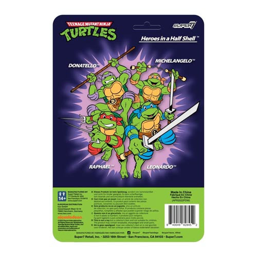 TMNT TV'87 Donatello Toon Reaction 3.75" Figure