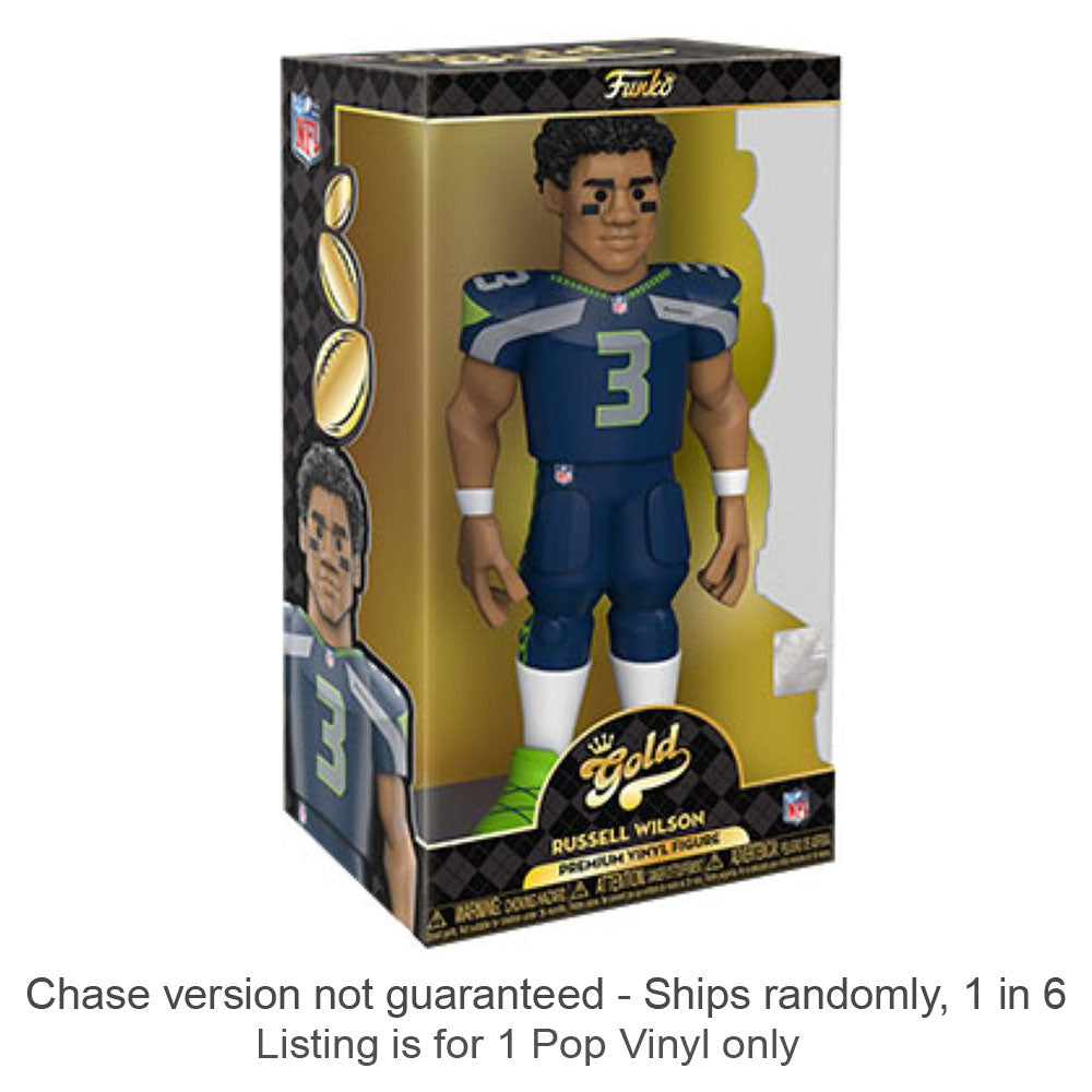 NFL Russel Wilson Vinyl Gold Chase Ships 1 i 6