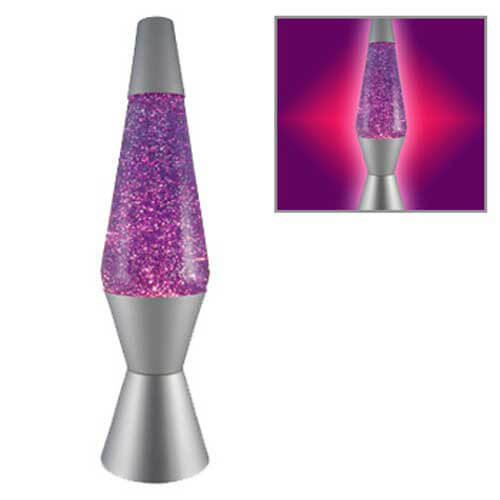 Silver-Purple Diamond Glitter Lamp