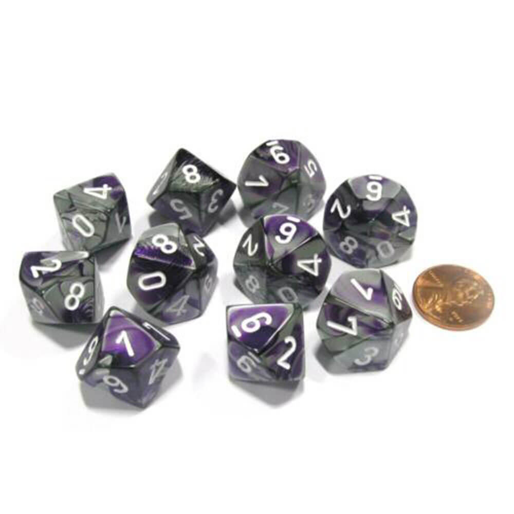 Conjunto de Gêmeos Poliússicos de 10 mortos de Chessex D10