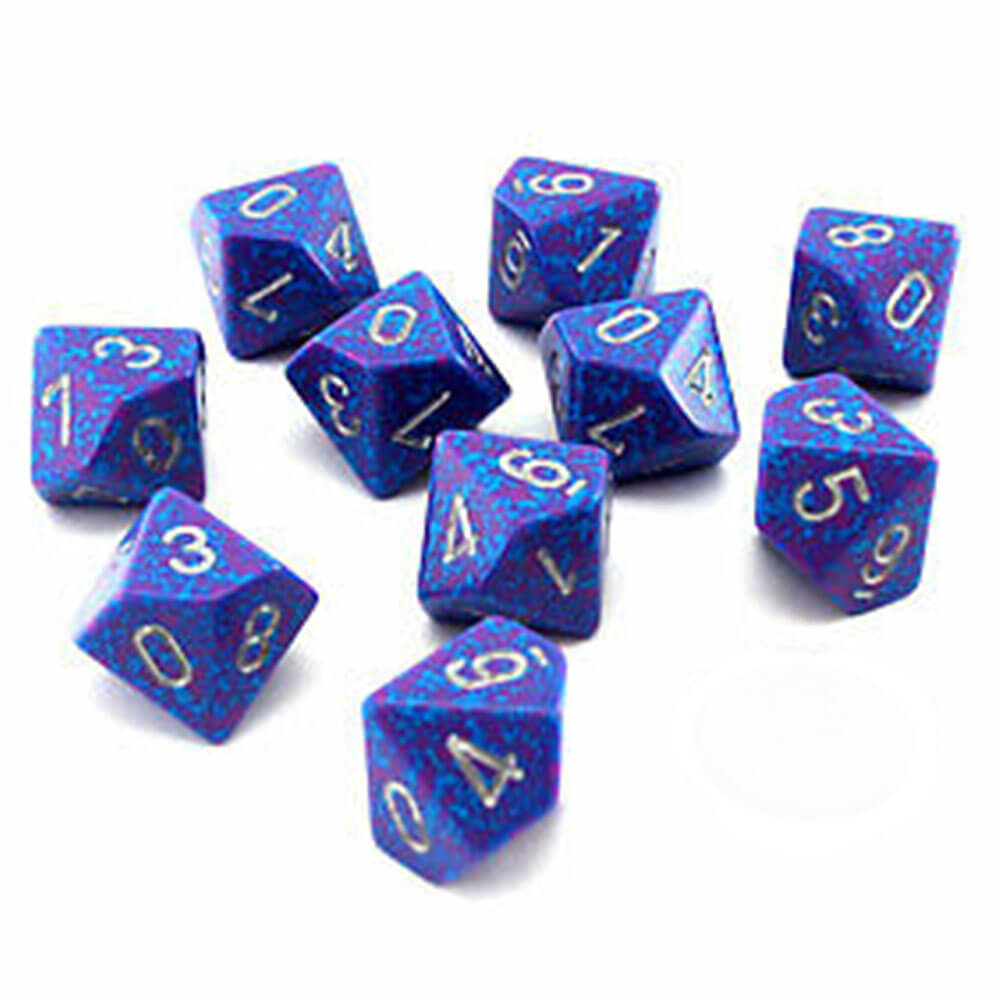 Chessex D10 Polyhedral 10-Die Speckledセット