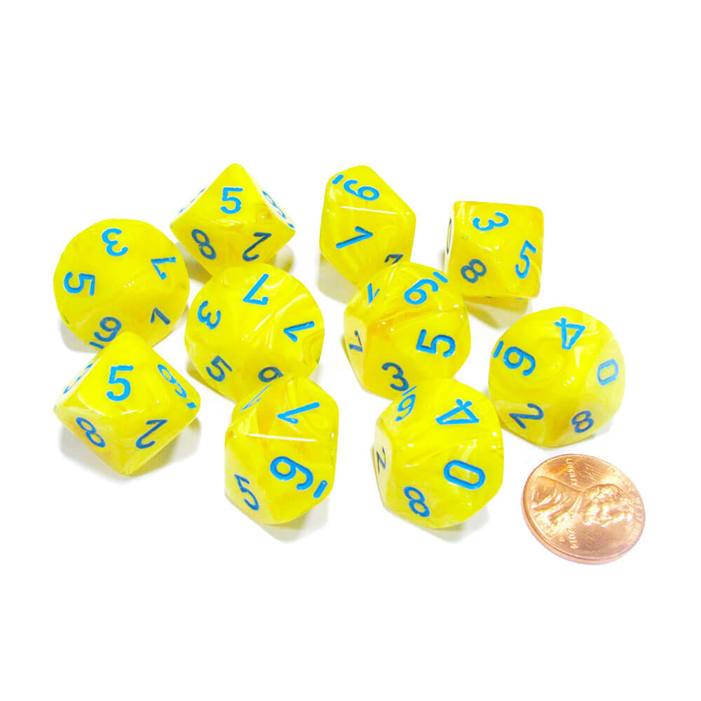 Chessex D10 Polyhedral 10-die Vortex sett