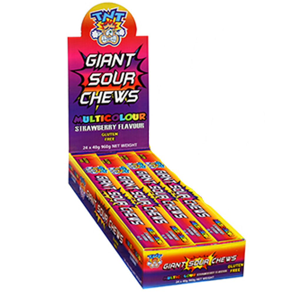 TNT Giant Sour Chew Bars (24x40 g)