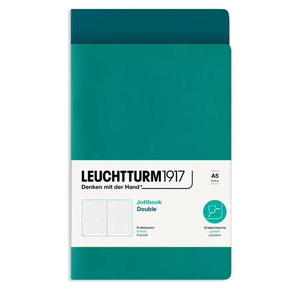 Leuchtturm Twin Pack Jottbook prickade A5