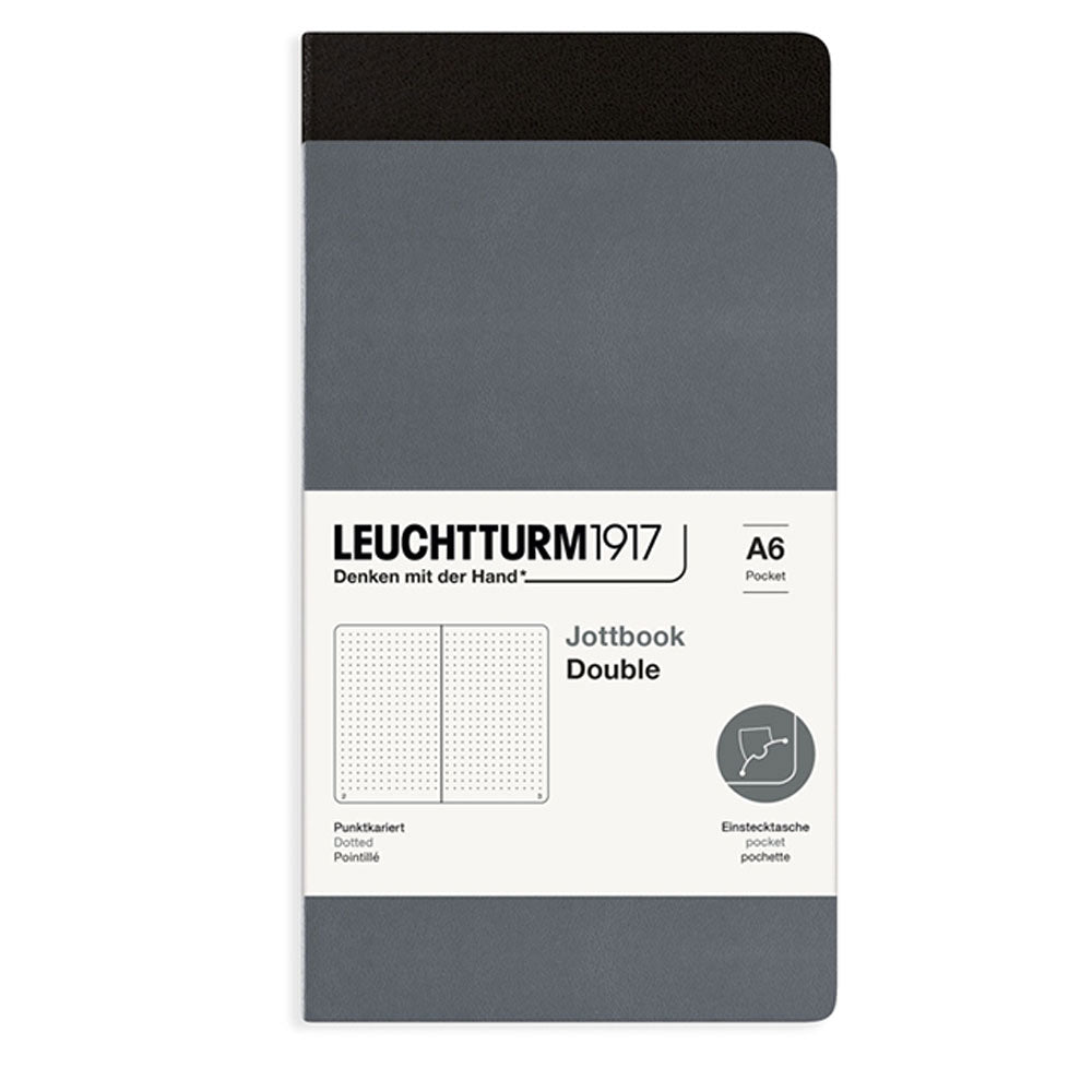 Leuchtturm Twin Pack Jottbook prikket A6