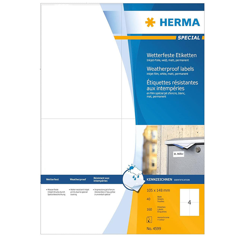 Herma vejrbestandig inkjet -etiketter A4 40pc