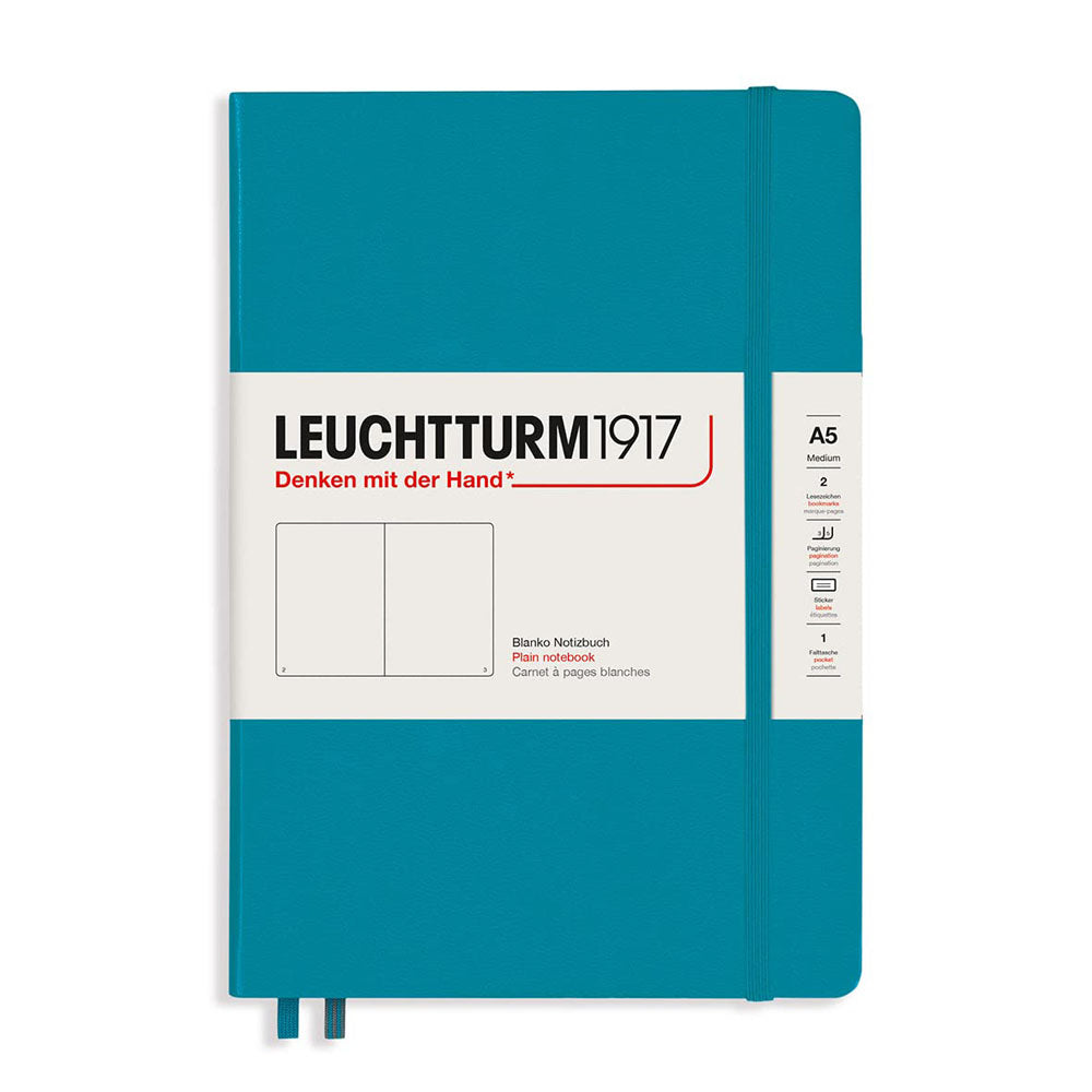 Leuchtturm Hardcover Plain Notebook A5 (blå)