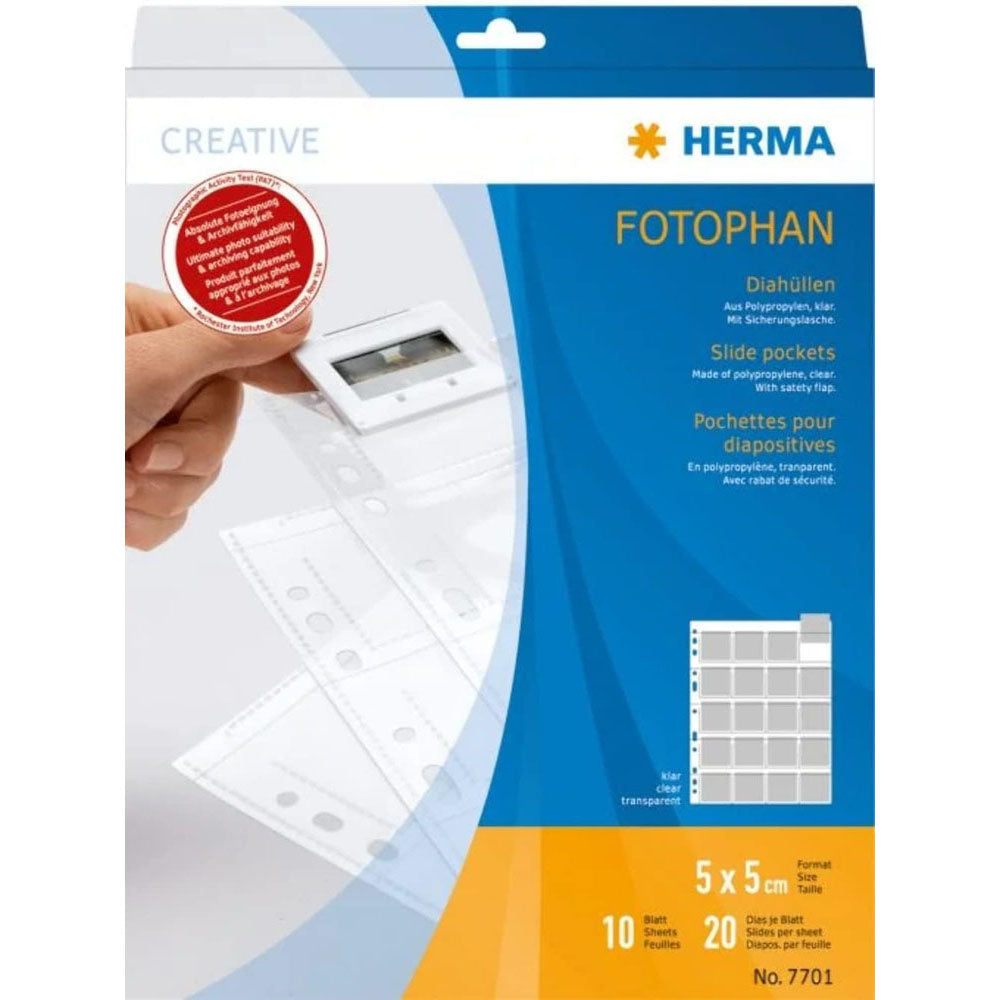 Herma 20-slide lommer 10 stk (5x5 cm)