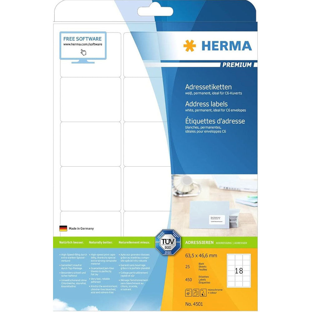 Herma Premium Labels A4 63,5mm 25 st