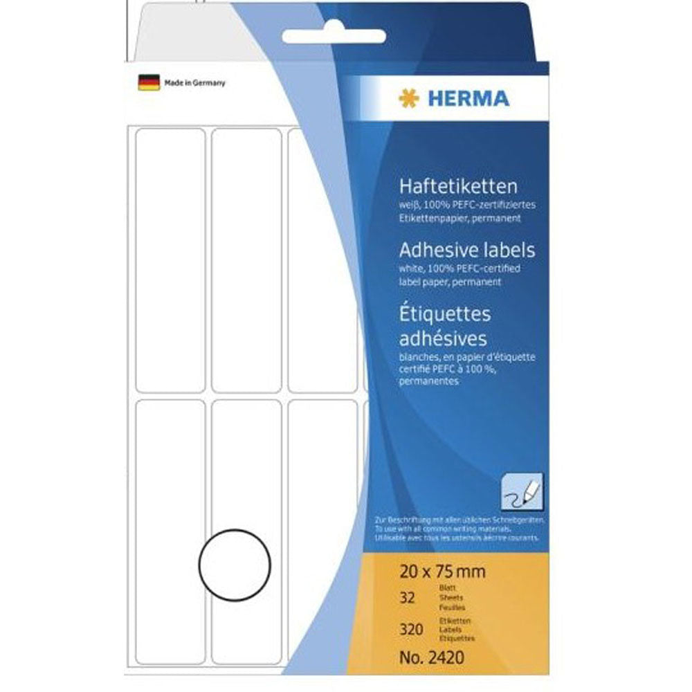 Herma Multi-Purpose Adhesive Labels 22mm (hvid)