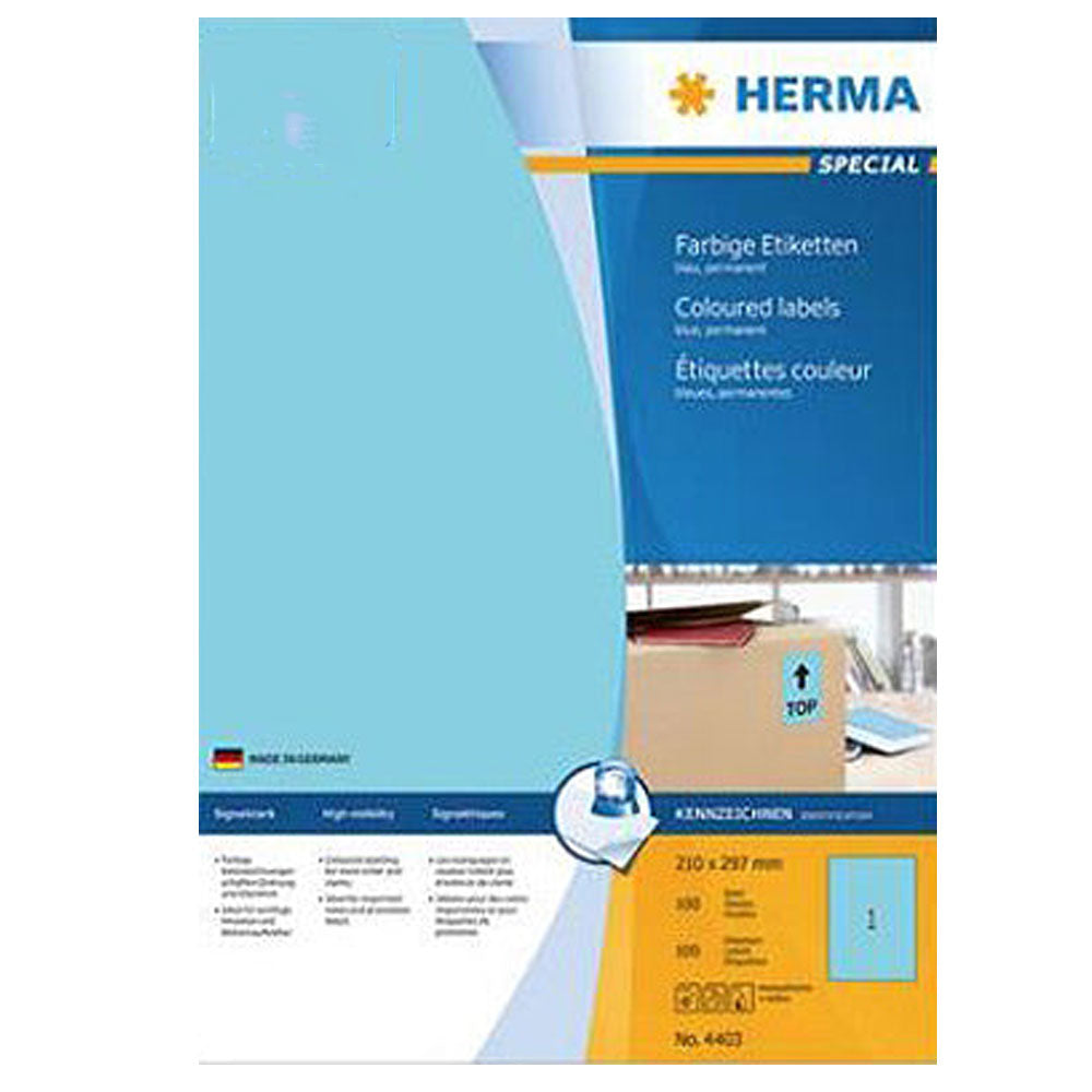 Herma Colored Etiketter A4 100 st (210x297mm)