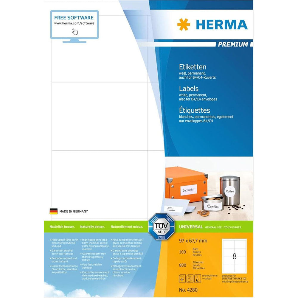 HERMA Premium -mærker A4 96.5mm 100pc