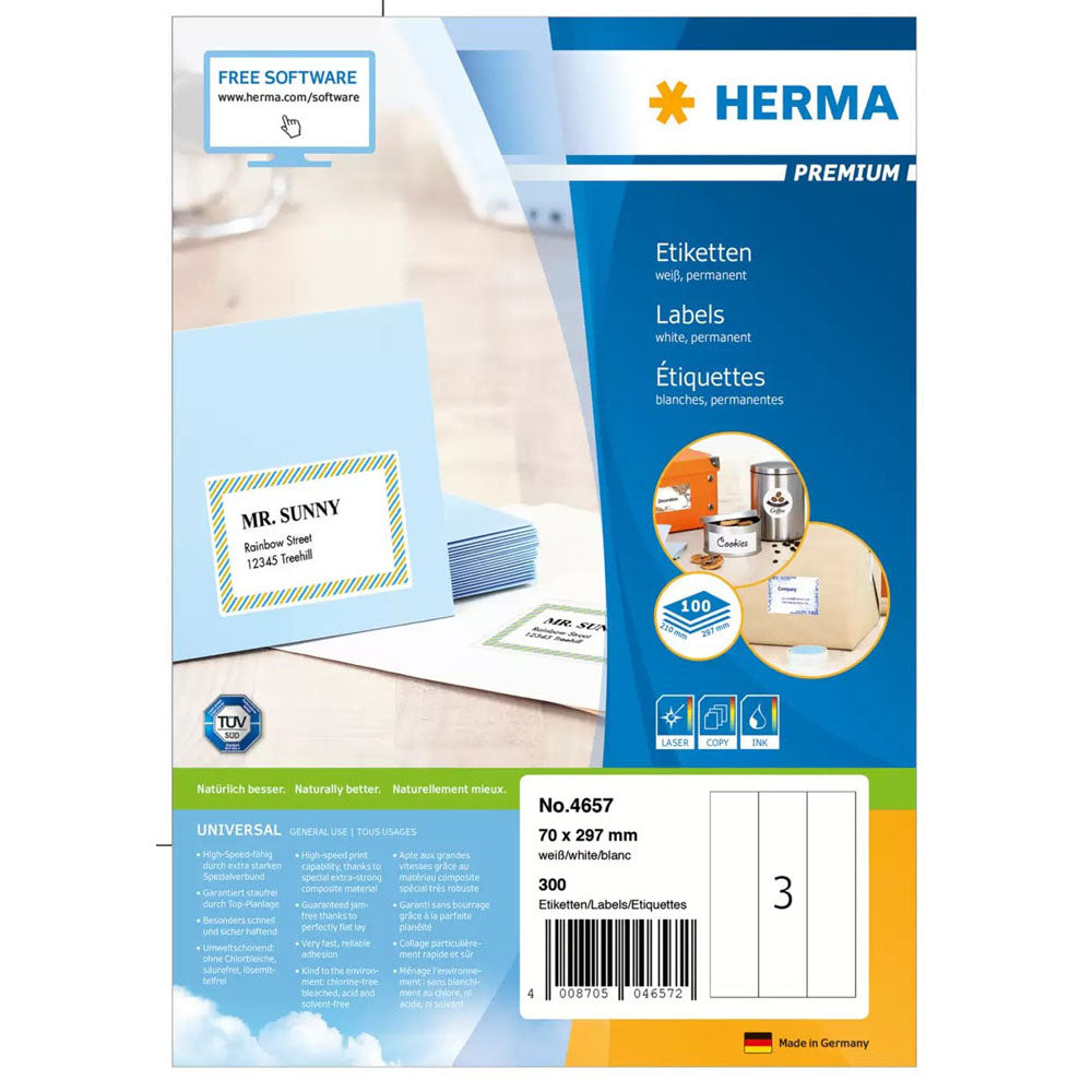 HERMA Premium -mærker A4 297mm 100pc