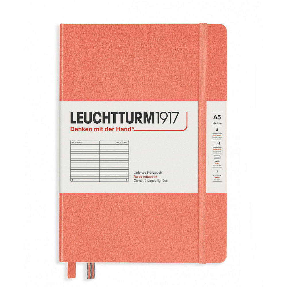 Leuchtturm Hardcover styrede notebook A5 (Orange)