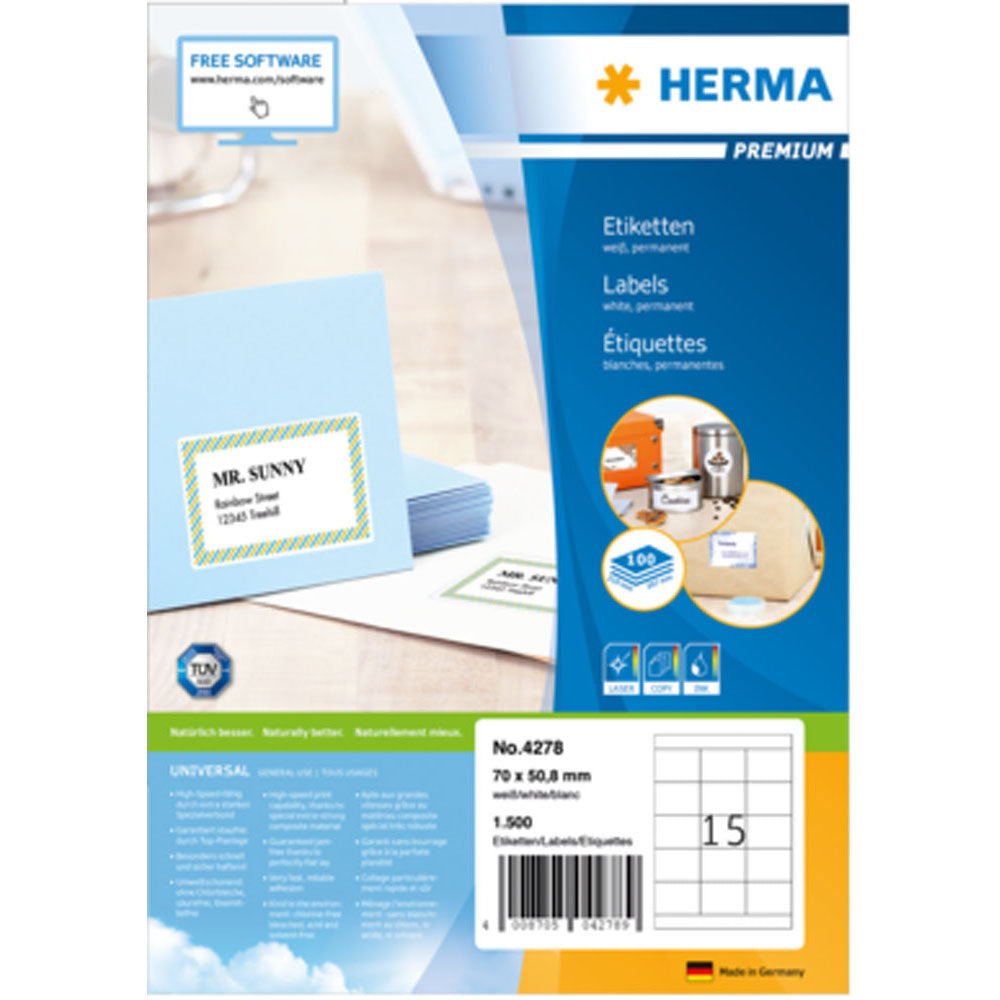 HERMA Premium mærker A4 70mm 100pc