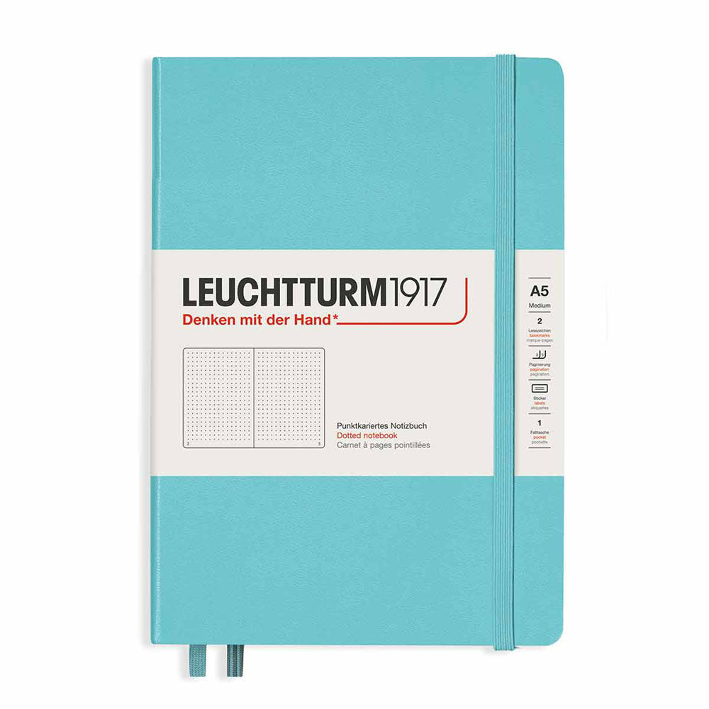 Leuchtturm inbunden prickad anteckningsbok A5 (blå)