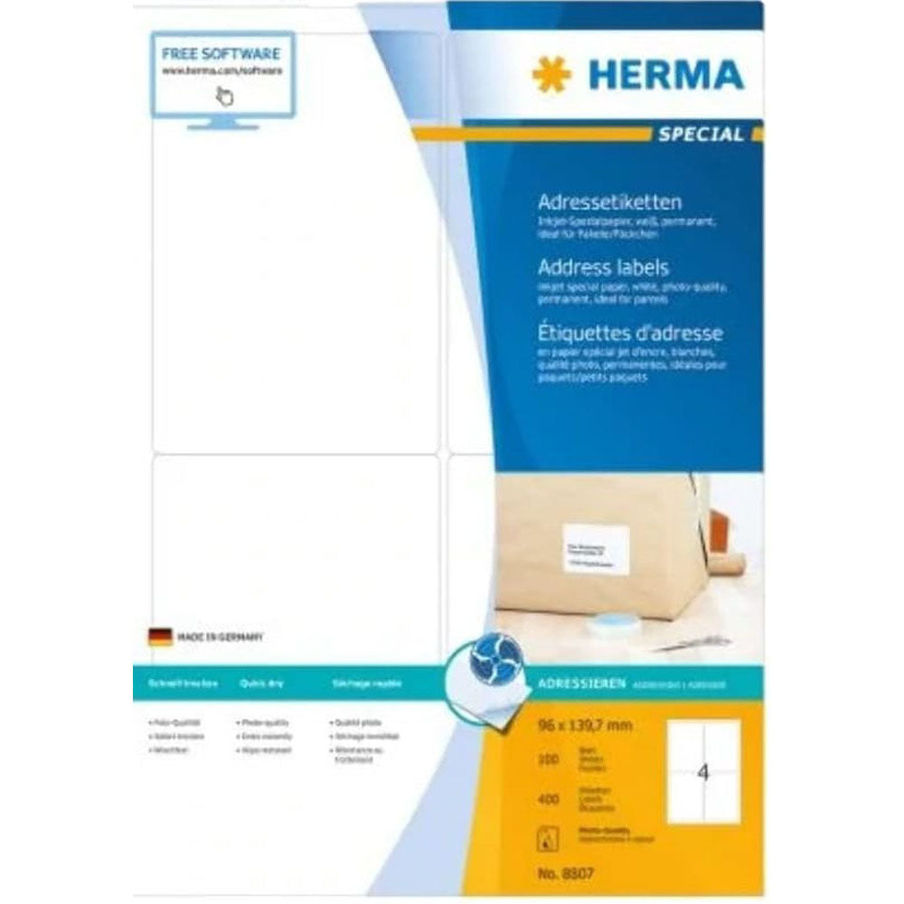 Herma Inkjet Adress Labels A4 100pc