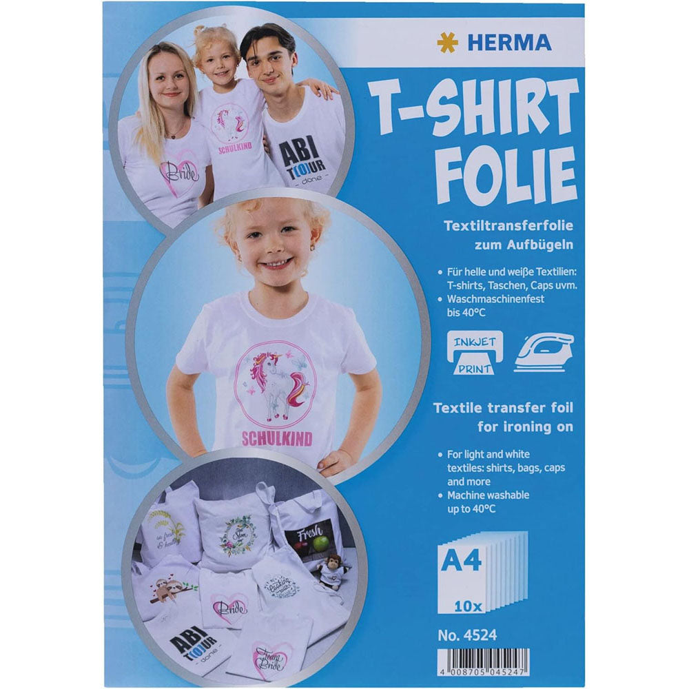 Herma t-shirt folie til lette tekstiler A4