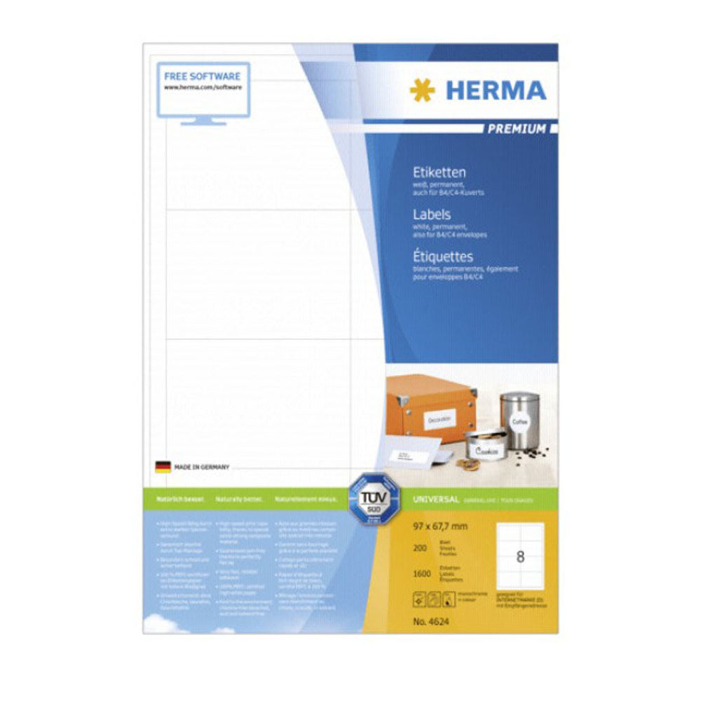 Herma Premium Labels A4 96.5mm 200pc