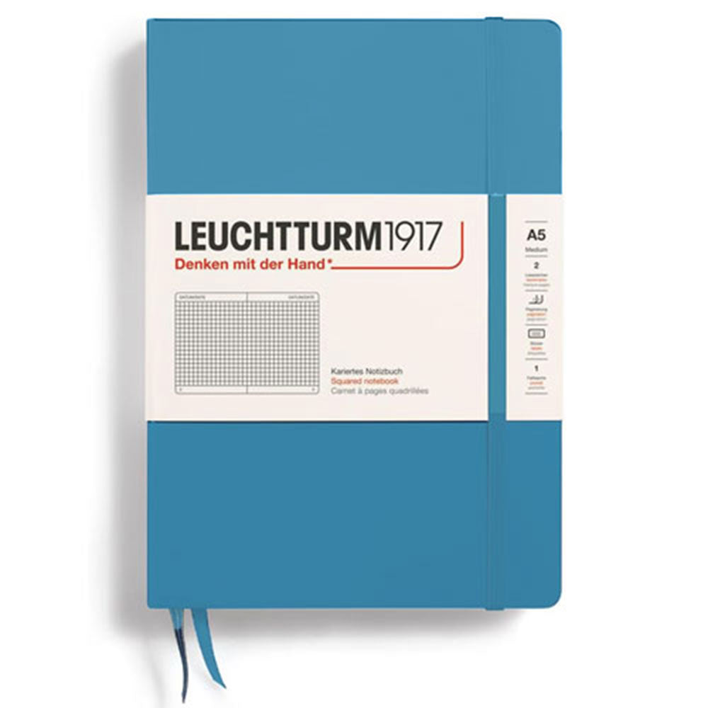 Leuchtturm Hardcover Squared Notebook A5 (blå)