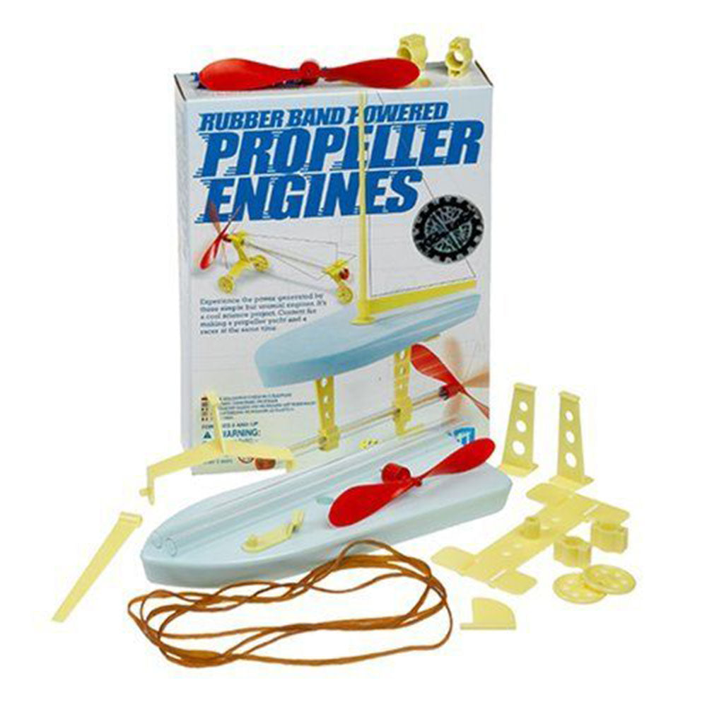 Rubber Band Powered Propeller Engine Sailboat DIY Set