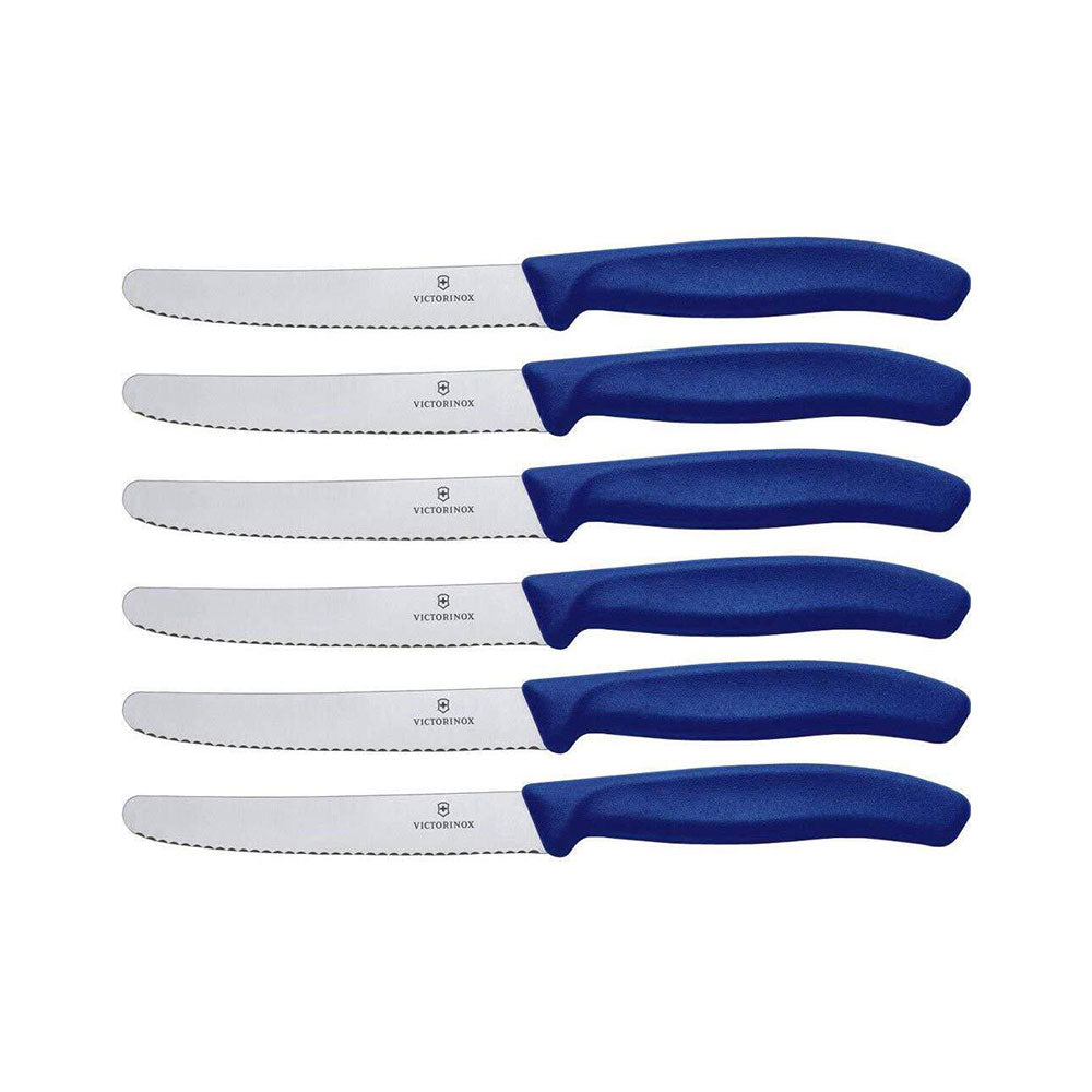 Classic Round Tip Serrated Steak & Tomato Knife (azul)