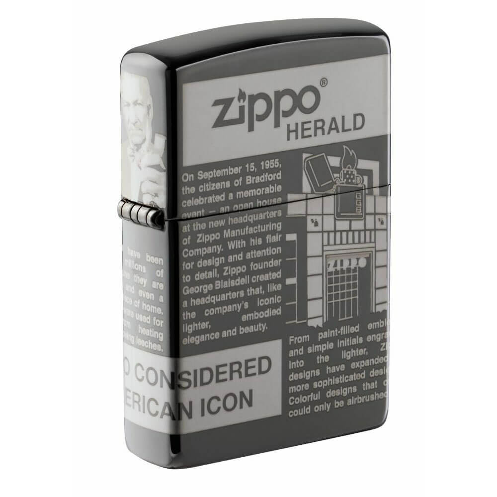 Zippo zwart ijsontwerp lichter