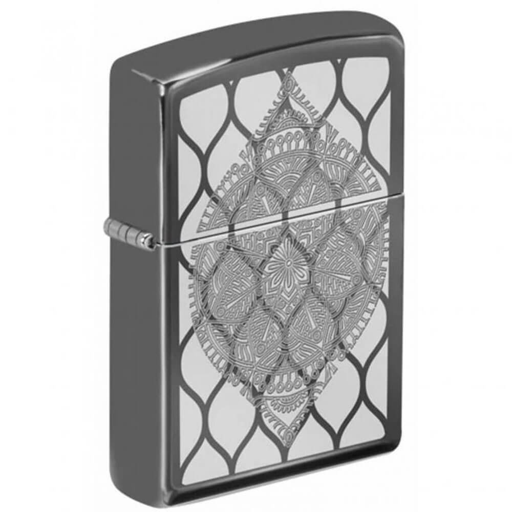 Encendedor de diseño de hielo negro zippo