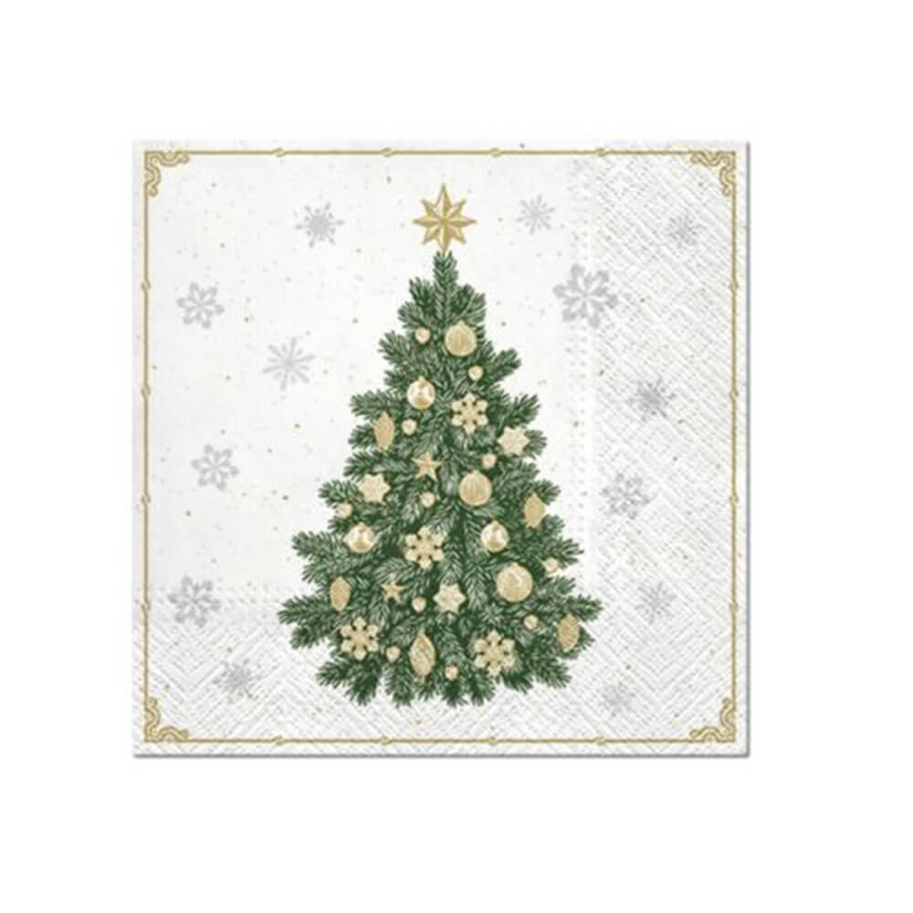 Paw Christmas Lunch Napkin 33cm (20pk)