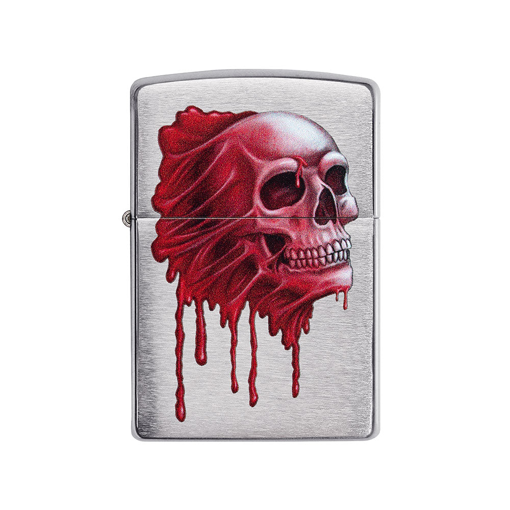 Zippo rød kranium design vindtæt lysere